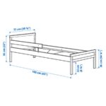SNIGLAR Bed frame with slatted bed base, beech, 70x160 cm - تصویر 4