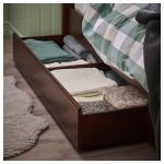 SONGESAND Bed frame with 4 storage boxes, brown/Luröy, 160x200 cm - تصویر 9