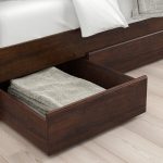 SONGESAND Bed frame with 4 storage boxes, brown/Luröy, 160x200 cm - تصویر 8