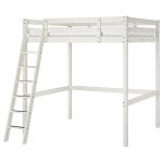 STORÅ Loft bed frame, white stain, 140x200 cm