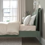 TÄLLÅSEN Upholstered bed frame, Kulsta grey-green/Leirsund, 180x200 cm - تصویر 4