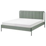 TÄLLÅSEN Upholstered bed frame, Kulsta grey-green/Leirsund, 180x200 cm
