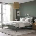 TÄLLÅSEN Upholstered bed frame, Kulsta grey-green/Leirsund, 180x200 cm - تصویر 2