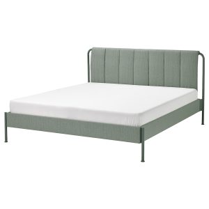 TÄLLÅSEN Upholstered bed frame, Kulsta grey-green/Luröy, 180x200 cm