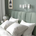 TÄLLÅSEN Upholstered bed frame, Kulsta grey-green, 180x200 cm - تصویر 6