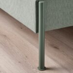 TÄLLÅSEN Upholstered bed frame, Kulsta grey-green, 160x200 cm - تصویر 7