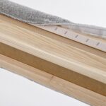 TÄRNKULLEN Upholstered bed frame, Tibbleby beige/grey/Lindbåden, 160x200 cm - تصویر 8