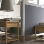 TÄRNKULLEN Upholstered bed frame, Tibbleby beige/grey/Luröy, 180x200 cm - تصویر 6