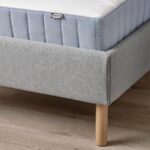 TÄRNKULLEN Upholstered bed frame, Tibbleby beige/grey/Luröy, 180x200 cm - تصویر 10