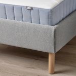 TÄRNKULLEN Upholstered bed frame, Tibbleby beige/grey/Luröy, 160x200 cm - تصویر 10