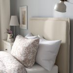 TÄRNKULLEN Upholstered bed frame, Vissle beige/Luröy, 90x200 cm - تصویر 4