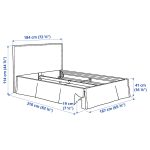TÄRNKULLEN Upholstered bed frame, Vissle beige/Luröy, 160x200 cm - تصویر 12