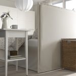 TÄRNKULLEN Upholstered bed frame, Vissle beige, 180x200 cm - تصویر 6