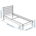TARVA Bed frame, white stained, 90x200 cm - تصویر 6