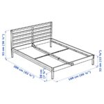 TARVA Bed frame, white stained, 160x200 cm - تصویر 6