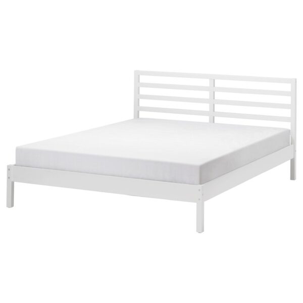 TARVA Bed frame, white stained, 160x200 cm