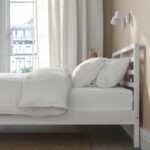 TARVA Bed frame, white stained, 160x200 cm - تصویر 3