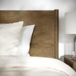 TONSTAD Bed frame with storage, brown stained oak veneer, 160x200 cm - تصویر 5