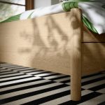 TONSTAD Bed frame with storage, oak veneer/Luröy, 90x200 cm - تصویر 7