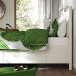 TONSTAD Bed frame with storage, off-white/Lönset, 180x200 cm - تصویر 5