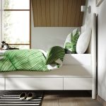 TONSTAD Bed frame with storage, off-white/Luröy, 90x200 cm - تصویر 5