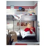 TUFFING Bunk bed frame, dark grey, 90x200 cm - تصویر 7
