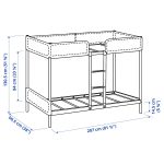 TUFFING Bunk bed frame, dark grey, 90x200 cm - تصویر 4