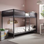 TUFFING Bunk bed frame, dark grey, 90x200 cm - تصویر 2