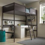 TUFFING Loft bed frame, dark grey, 90x200 cm - تصویر 2
