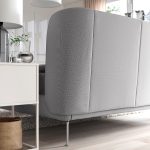 TUFJORD Upholstered bed frame, Tallmyra white/black, 160x200 cm - تصویر 4