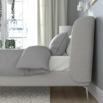 TUFJORD Upholstered bed frame, Tallmyra white/black, 160x200 cm - تصویر 3