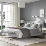 TUFJORD Upholstered bed frame, Tallmyra white/black, 160x200 cm - تصویر 2