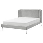 TUFJORD Upholstered bed frame, Tallmyra white/black, 160x200 cm