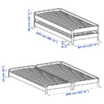 UTÅKER Stackable bed with 2 mattresses, pine/Åfjäll medium firm, 80x200 cm - تصویر 13