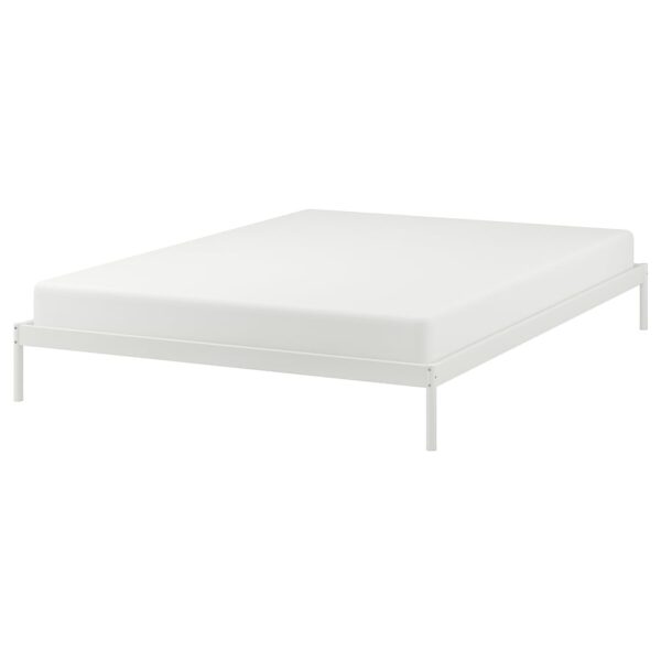 VEVELSTAD Bed frame, white, 180x200 cm