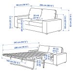 VIMLE 2-seat sofa-bed, with wide armrests/Gunnared beige - تصویر 8