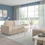VIMLE 2-seat sofa-bed, with wide armrests/Hallarp beige - تصویر 3