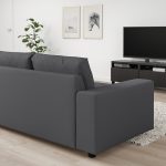VIMLE 2-seat sofa-bed, with wide armrests/Hallarp grey - تصویر 5