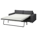 VIMLE 2-seat sofa-bed, with wide armrests/Hallarp grey - تصویر 2