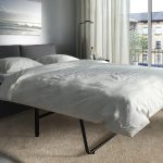 VIMLE 2-seat sofa-bed, with wide armrests/Hallarp grey - تصویر 4