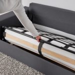 VIMLE 2-seat sofa-bed, with wide armrests/Hallarp grey - تصویر 6