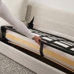 VIMLE 3-seat sofa-bed with chaise longue, Gunnared beige - تصویر 9