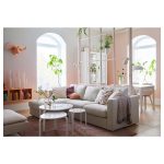 VIMLE 3-seat sofa-bed with chaise longue, Gunnared beige - تصویر 5