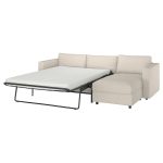 VIMLE 3-seat sofa-bed with chaise longue, Gunnared beige - تصویر 2
