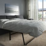 VIMLE 3-seat sofa-bed with chaise longue, with wide armrests/Hallarp grey - تصویر 4