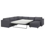 VIMLE Crnr sofa-bed, 5-seat w chaise lng, Gunnared medium grey - تصویر 2