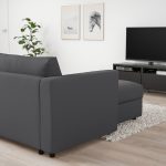 VIMLE Crnr sofa-bed, 5-seat w chaise lng, Hallarp grey - تصویر 5