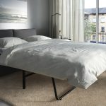 VIMLE Crnr sofa-bed, 5-seat w chaise lng, with wide armrests/Hallarp grey - تصویر 4