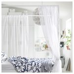 VITARNA Four-poster bed frame, white, 140x200 cm - تصویر 6