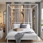 VITARNA Four-poster bed frame, white, 140x200 cm - تصویر 5